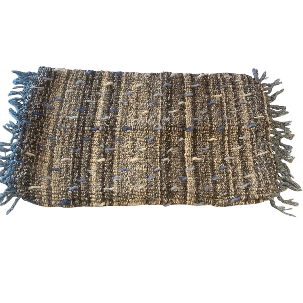 LOLOI Jute Wool Blend  Rustic Textured Boho Lumbar Pillow Cover 16”X26” Anthro
